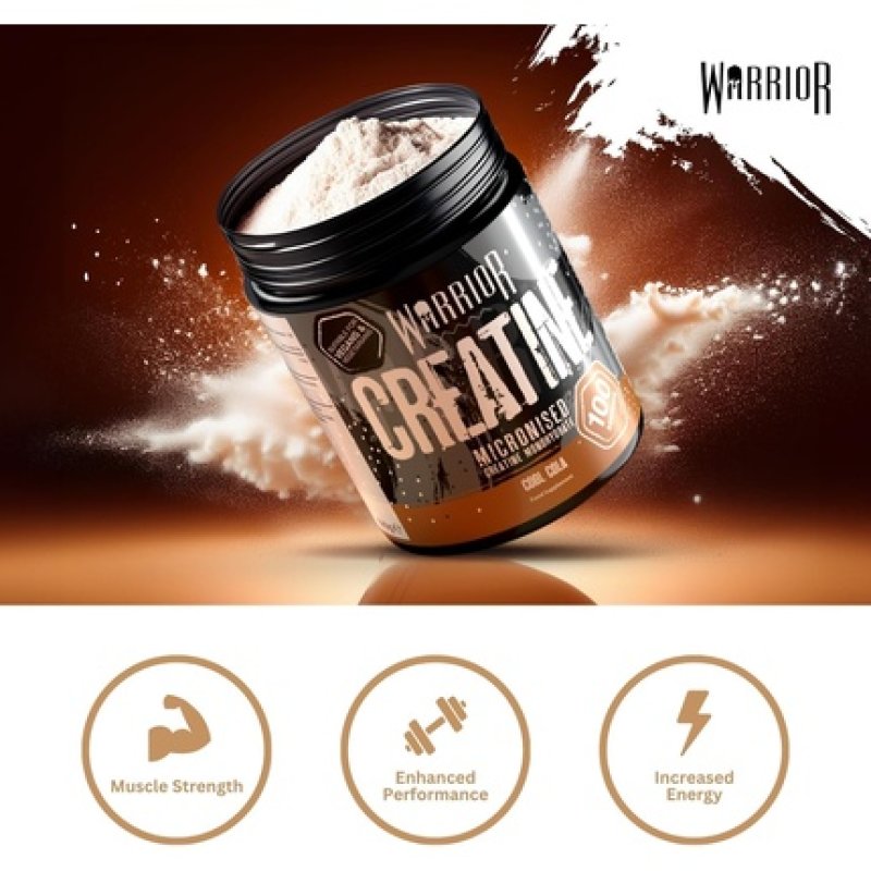 Warrior Creatine Monohydrate Powder 500g Pure Micronised Creatine
