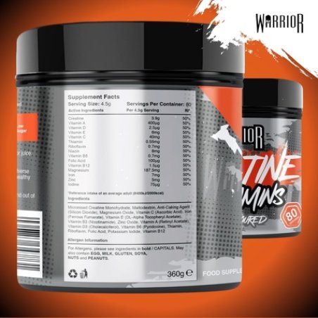 Warrior Creatine Monohydrate Powder 360g for Performance & Recovery