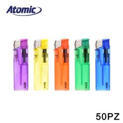 Atomic Lighter F11 Assorted Transparent - Pack Of 50