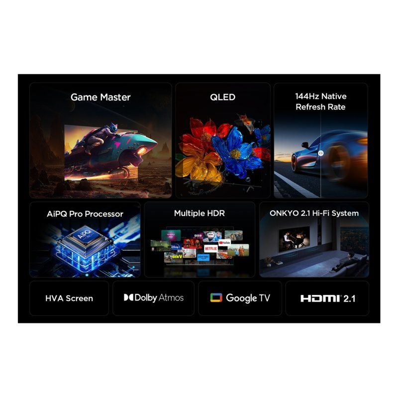 TCL P89K 98P89K TV 2,49 m (98") 4K Ultra HD Smart TV Wifi Métallique 450 cd/m²