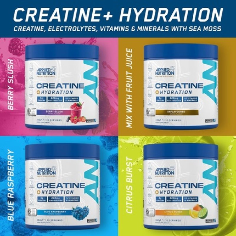 Applied Nutrition Creatine Hydration Powder Unflavoured Creatine Monohydrate