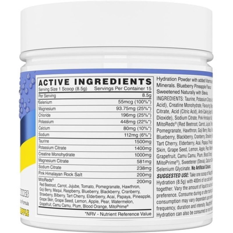Naughtyboy Hydration Electrolyte Powder Blueberry Pineapple 1275g