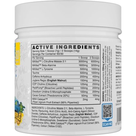 Naughty Boy Menace V2 Preworkout Powder Blueberry Pineapple