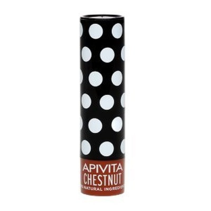 Apivita Tinted Lip Balm Moisturizer with Chocolate Color