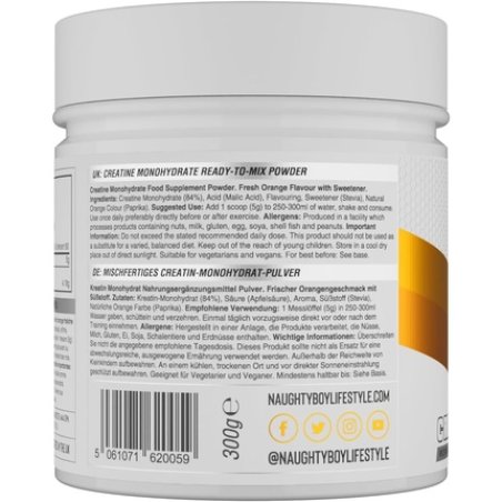 Naughty Boy Micronised Creatine Powder Creatine Monohydrate for Men