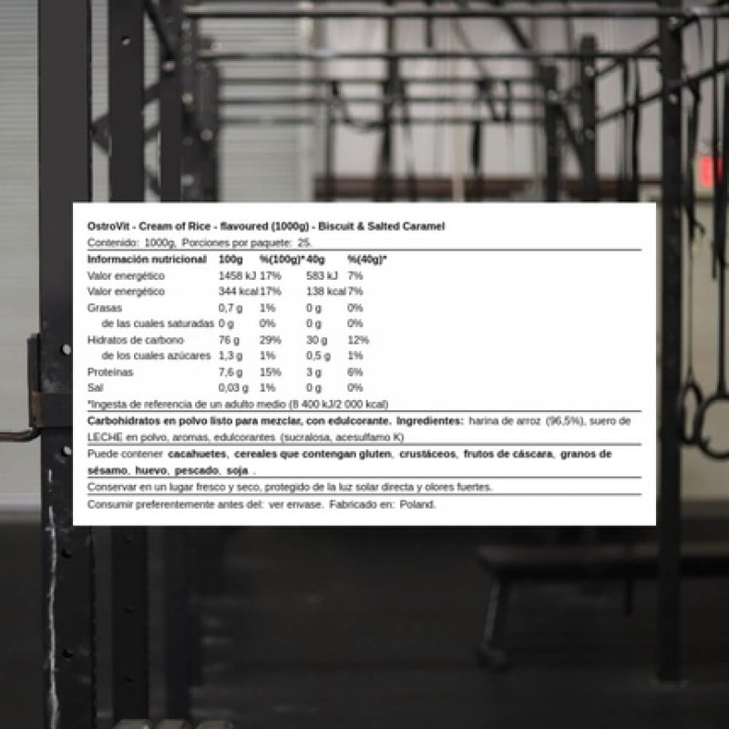 Ostrovit Cream of Rice Flavoured 1000g Biscuit & Salted Caramel