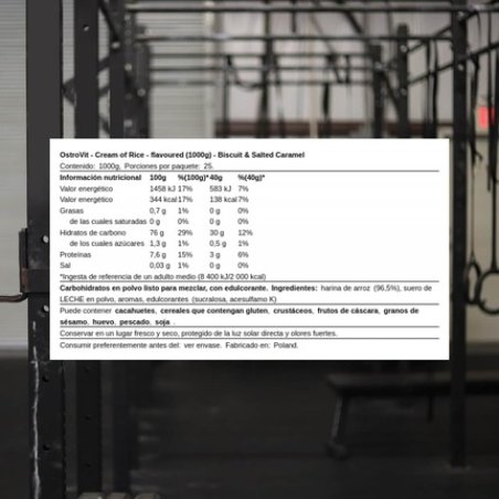 Ostrovit Cream of Rice Flavoured 1000g Biscuit & Salted Caramel