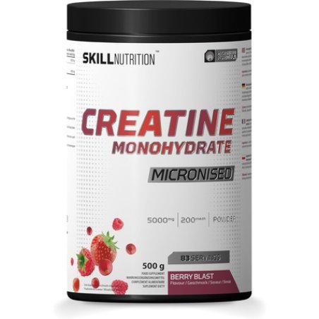 Skill Nutrition Creatine 500g Berry Blast Micronized Creatine Monohydrate