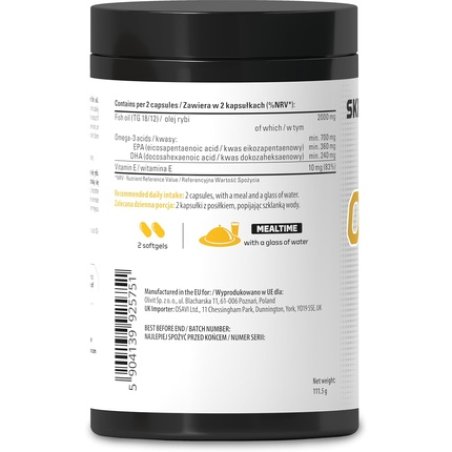 Skill Nutrition Omega 200090 Softgels 2000mg Omega-3 Fish Oil 800mg EPA