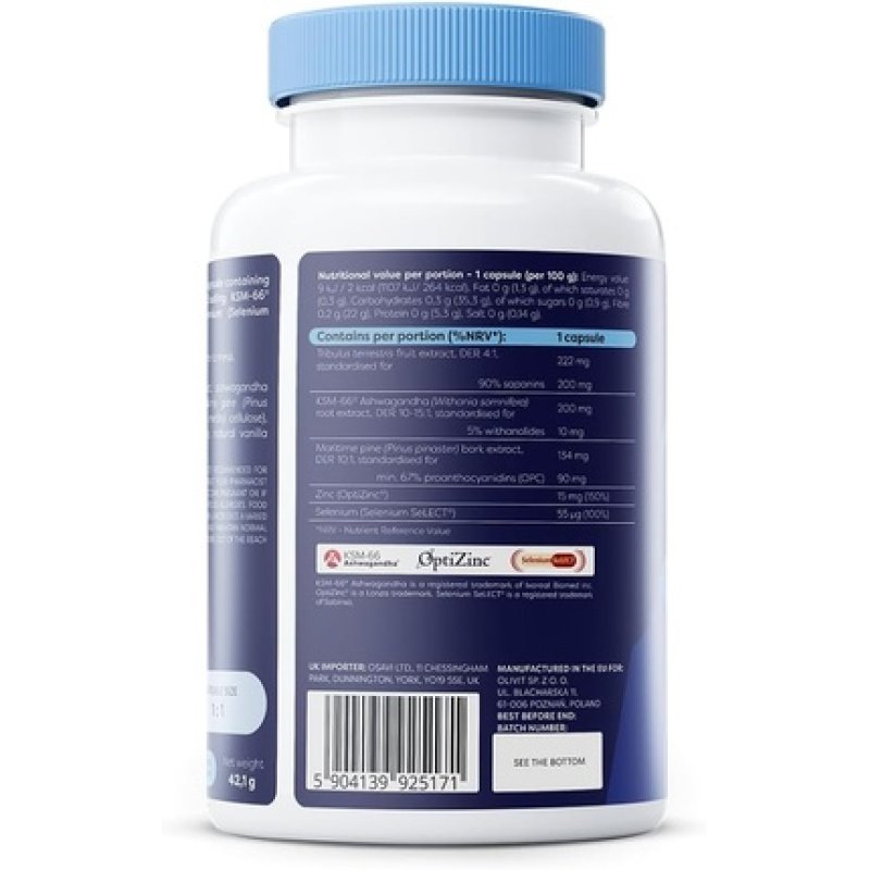 Osavi Hormonal Vegan Capsules with KSM-66 Ashwagandha, Selenium & Zinc 60 Capsules