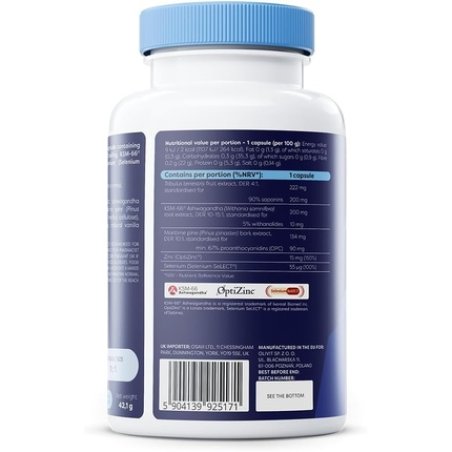 Osavi Hormonal Vegan Capsules with KSM-66 Ashwagandha, Selenium & Zinc 60 Capsules