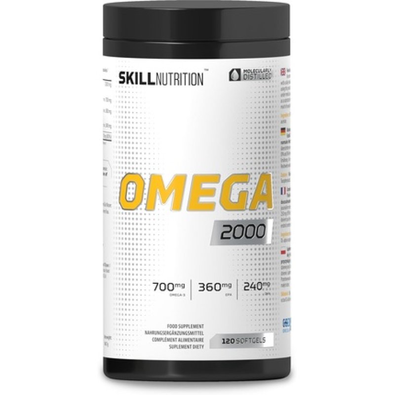 Skill Nutrition Omega 2000mg Softgels 120 Count - 800mg EPA Fish Oil