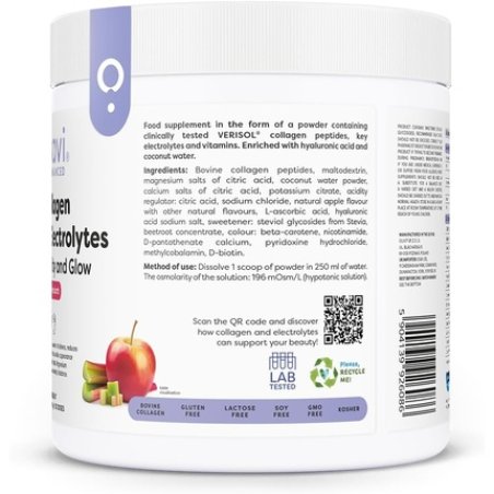 Osavi Collagen Electrolytes Vitality and Glow Apple & Rhubarb 300g