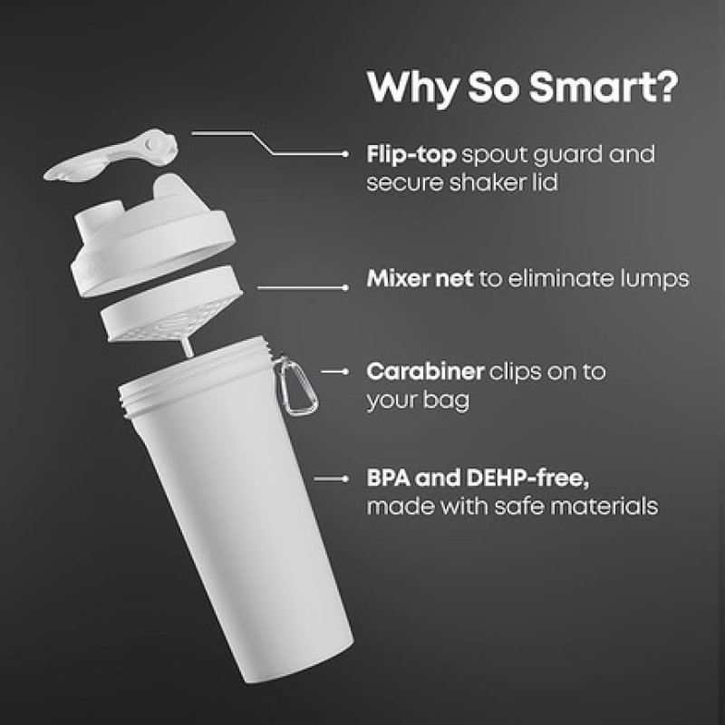 Smartshake Protein Shaker Bottle for Protein Mixes 33 Oz