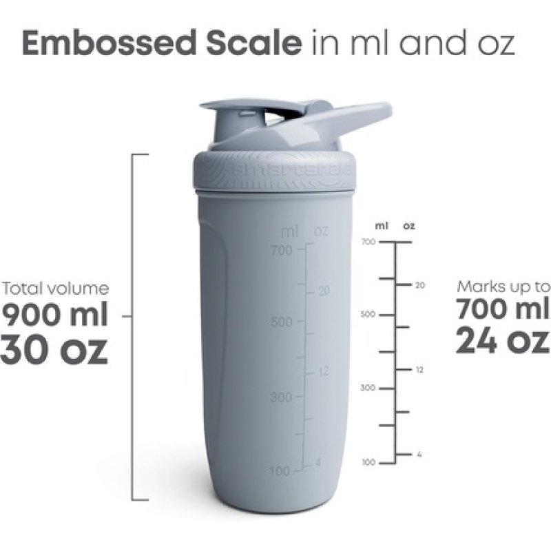Smartshake Rockband Reforce Stainless Steel Protein Shaker Bottle 700ml 6520g