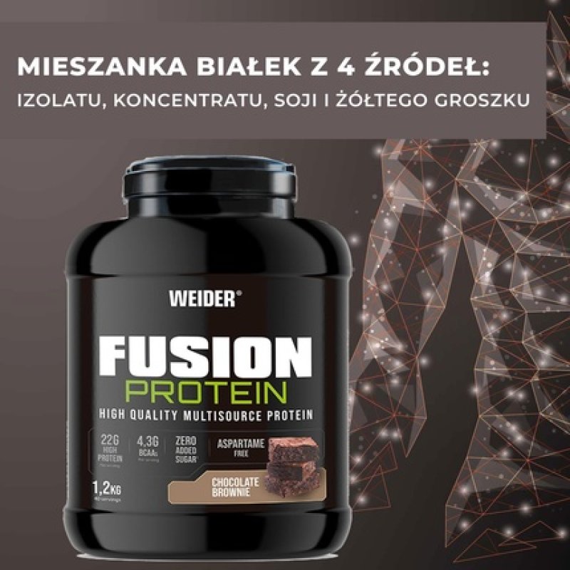 Weider Fusion Protein 12kg Chocolate Brownie Flavor Complete Formula