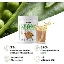 Weider Vegan Protein 300g Cappuccino Flavor 23g Protein Per Serving