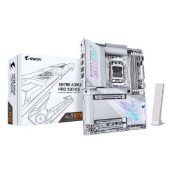 GIGABYTE X870E AORUS PRO X3D ICE Carte Mère – Prend en charge les processeurs AMD Ryzen 9000, VRM numérique 18 2 2