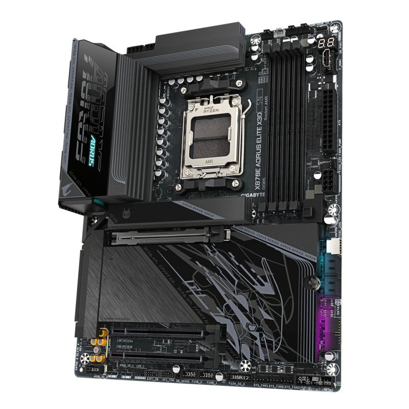 GIGABYTE X870E AORUS ELITE X3D Motherboard - Supports AMD Ryzen 9000 CPUs, 16 2 2 Phases Digital VRM, up to 9000Hz DDR5