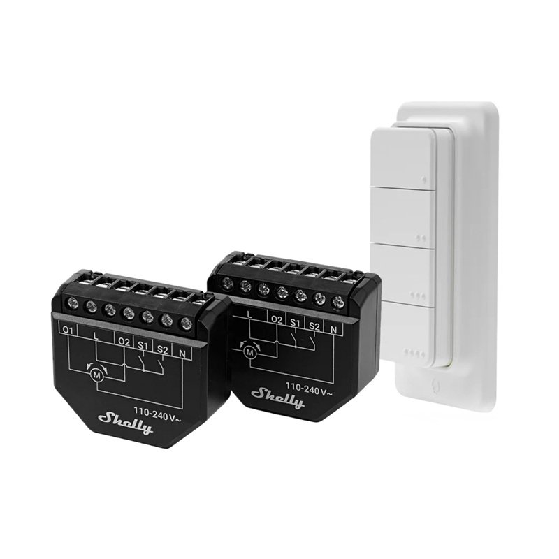 Set of 2 Blind/curtain WiFi controllers Shelly Shutter BLU RC Button 4