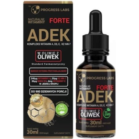 Progress Labs Natural Vitamin Adek Forte Drops 30ml for Metabolism