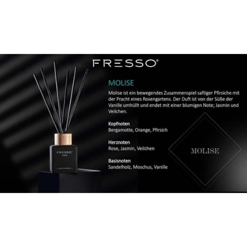 Fresso Reed Diffuser with Sticks - Modern Room Fragrance