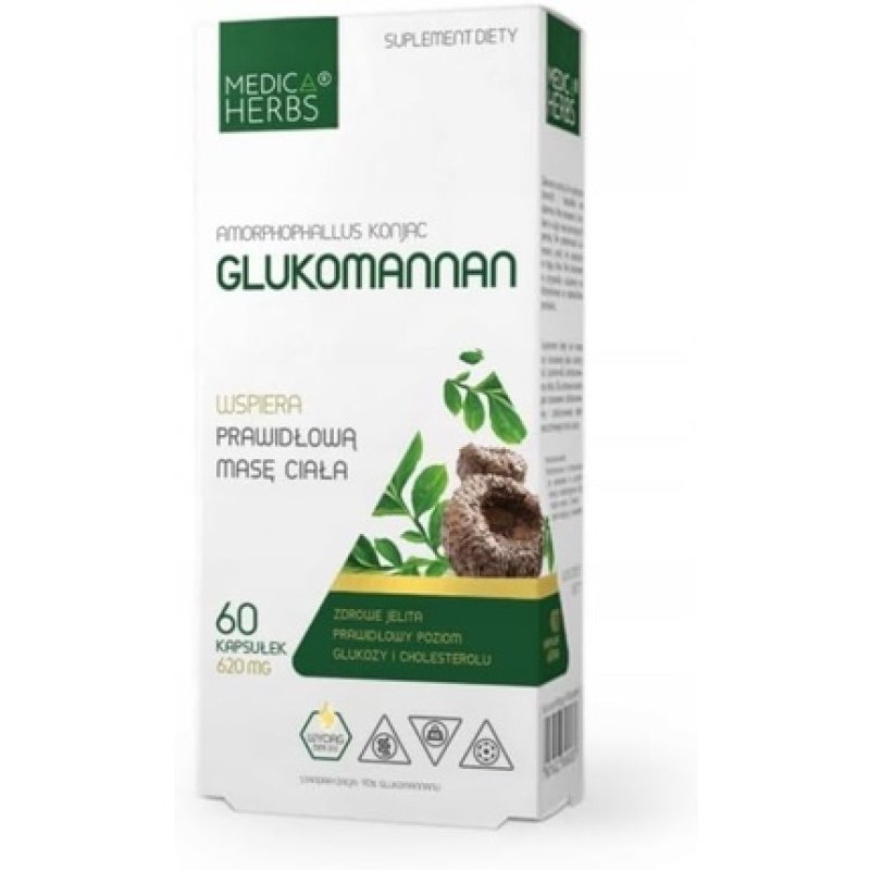 Medica Herbs Glucomannan Dietary Supplement 6 Capsules Per Day