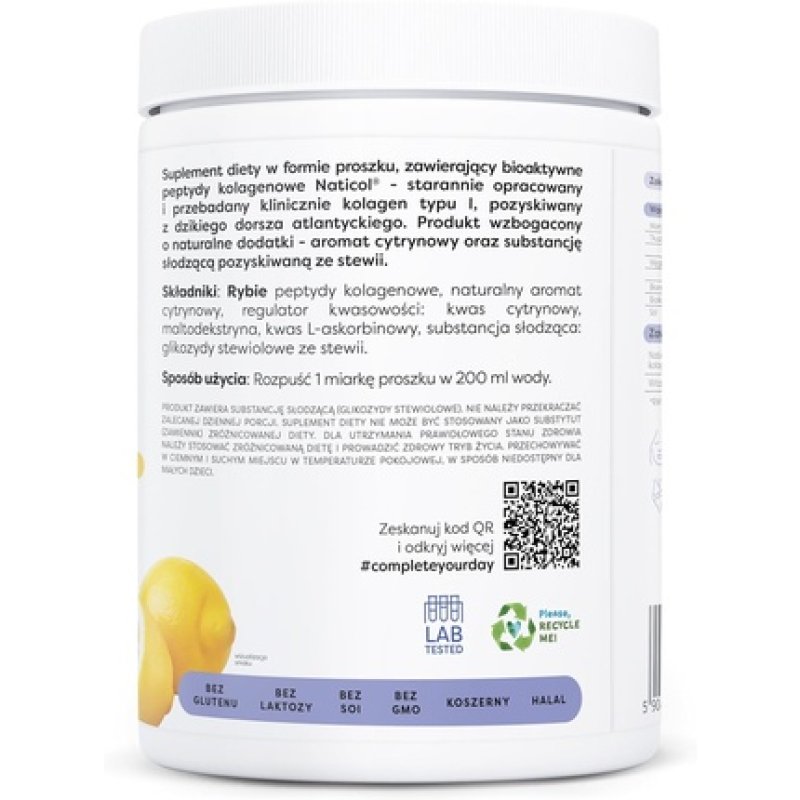 Osavi Wild Cod Fish Collagen Powder Lemon Flavor 360g