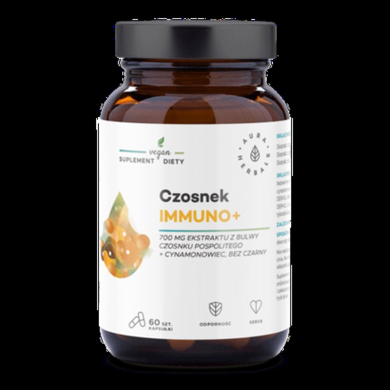 Aura Herbals Garlic Immuno 60 Capsules