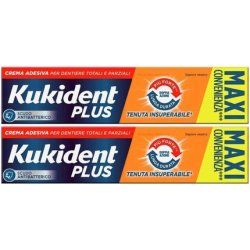 Kukident Plus Double Action MAXI Denture Adhesive Cream for Full and Partial Dentures 2x65g