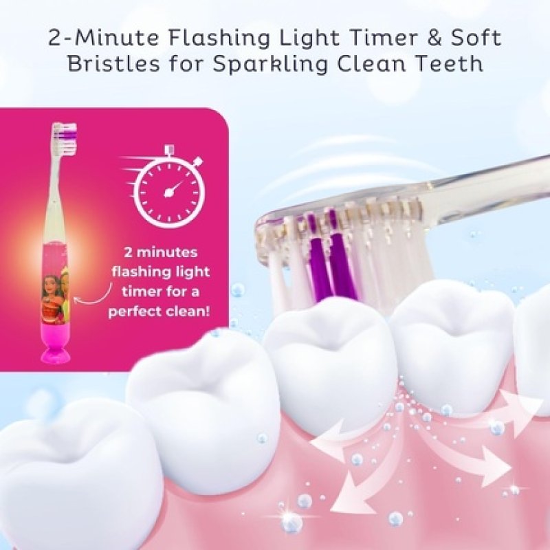 Disney Princess Kids Oral Care Kit Gift Set with Battery Powered Flashing