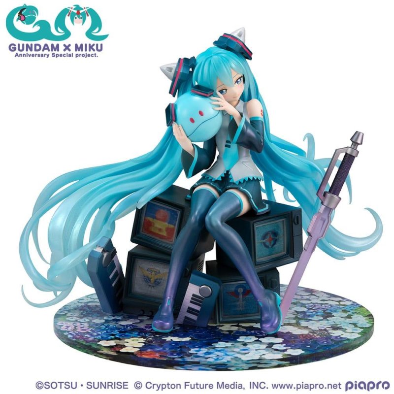 GUNDAM X HATSUNE MIKU - 45ème Anniversaire - Statuette Lucrea 17cm