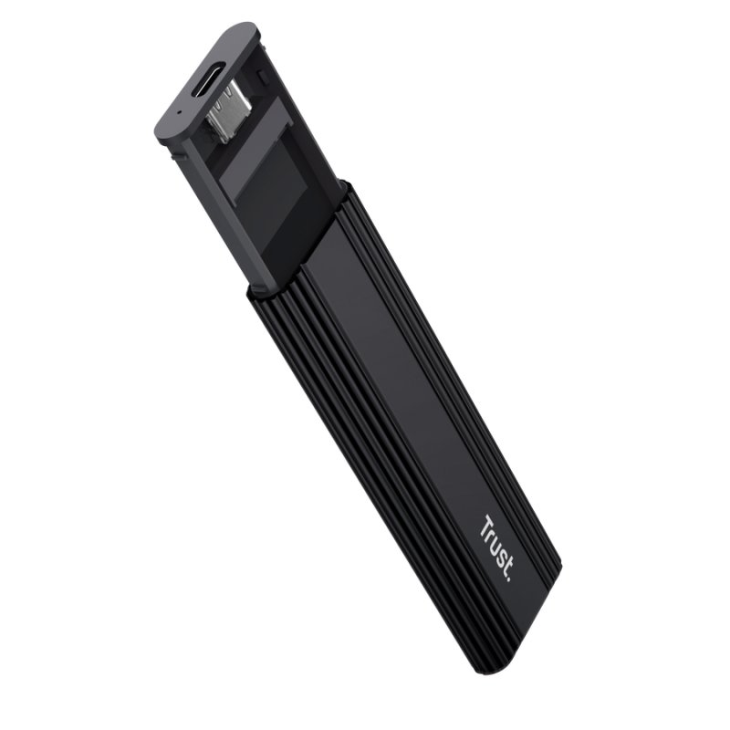 Trust 25806 storage drive enclosure SSD enclosure Black