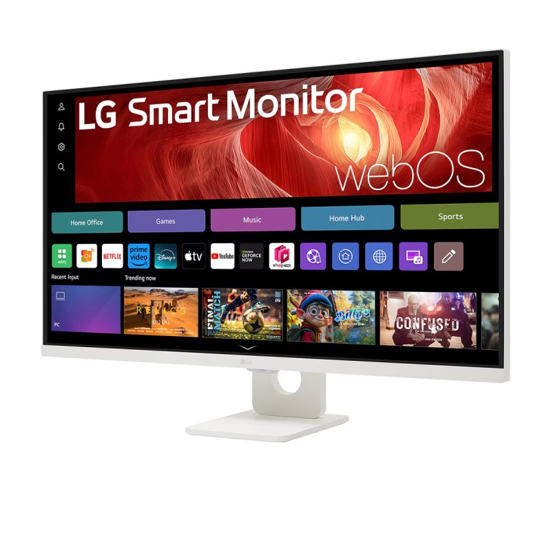 LG 32U721SA-W.AEU Smart Monitor - 4K UHD, webOS, Apple Airplay 2 integrierter Mediaplayer, Screen Share, Bluetooth,