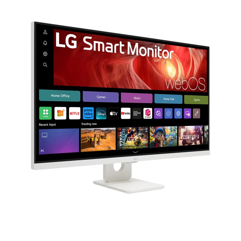 LG 32U721SA-W.AEU Smart Monitor - 4K UHD, webOS, Apple Airplay 2 integrierter Mediaplayer, Screen Share, Bluetooth,