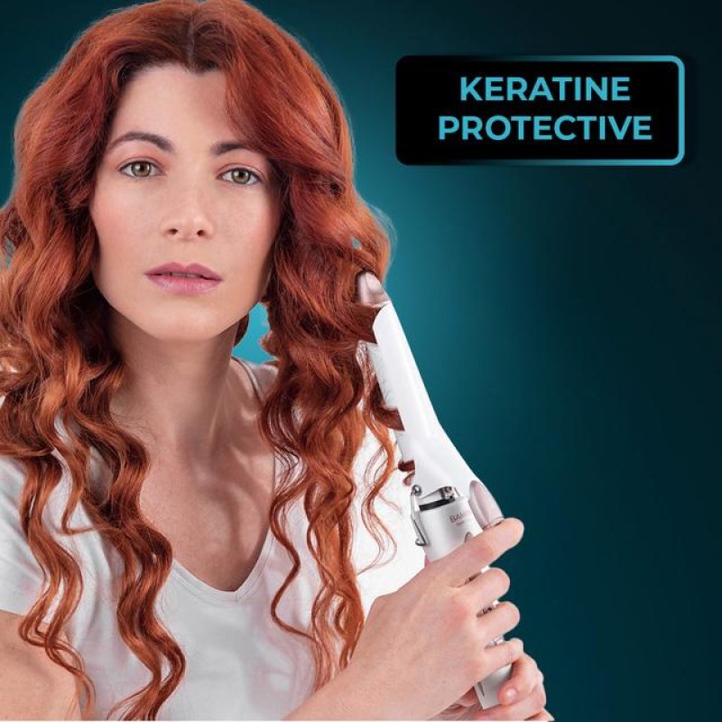 Cecotec Bamba SurfCare Curly Fer à friser À chaleur Argent, Blanc