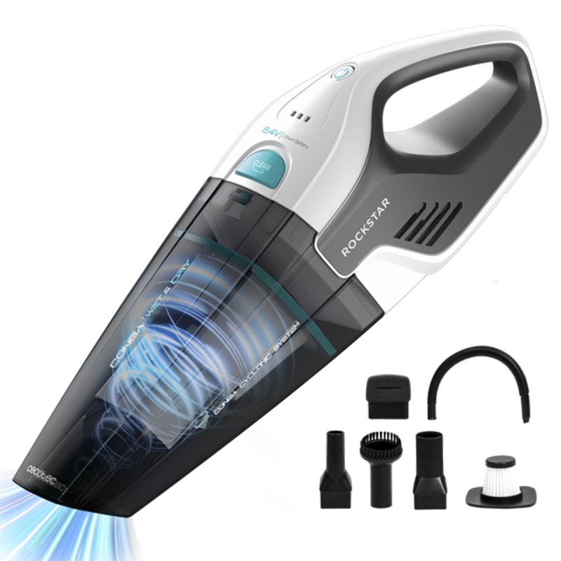 Cecotec Conga Rockstar handheld vacuum Grey, White Bagless