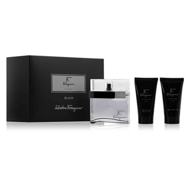 Salvatore Ferragamo F By Ferragamo Black - Eau De Toilette 100 Ml Shower Gel 75 Ml After Shave Balm 75 Ml