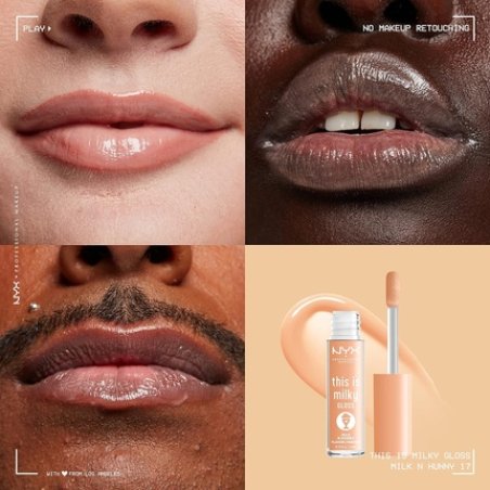 NYX PROFESSIONAL MAKEUP This Is Milky Gloss Lip Gloss with 12 Hour Hydration Vegan Milk & Hunny 0.13 Fl Oz