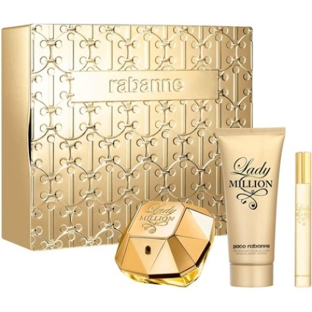 Paco Rabanne Lady Million 80ml Eau De Parfum Spray and 100ml Body Lotion