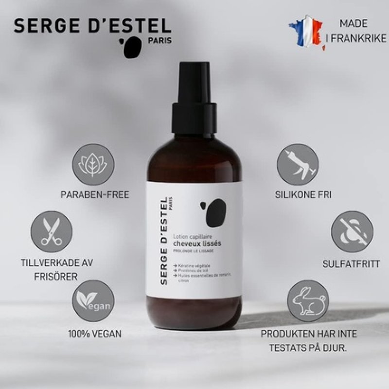 SERGE D'ESTEL PARIS Keratin Smooth Hair Spray Lotion Protects and Covers Hair Fibre Smoothing Care Brings Shine 200ml