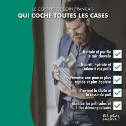 Coffret BARBE & CHEVEUX: Shampoing Full Care 250 / Huile Full Care 30 Peigne 100% bois de santalCertifié COSMOS