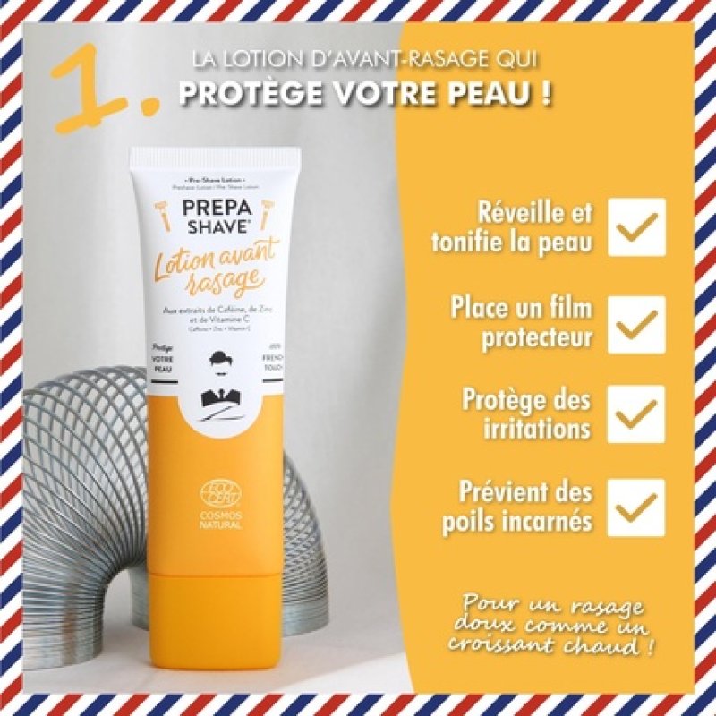 Coffret SUPER DADDY : Rasoir 5 lames / Blaireau / Prepa-Shave 75 / Better-Shave 175 / Extra-Shave 75Certifié COSMOS