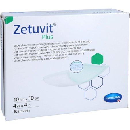 Hartmann D8647 Zetuvit Plus Food Sterile Dressing 10cm x 10cm - Pack of 10