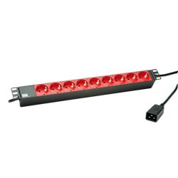 Bachmann 333.937 power extension 2 m 9 AC outlet(s) Indoor Black, Red