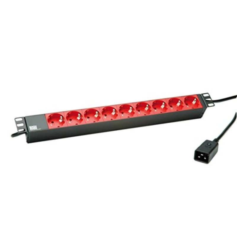 Bachmann 333.937 multiprise 2 m 9 sortie(s) CA Intérieure Noir, Rouge
