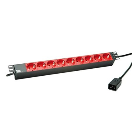 Bachmann 333.937 multiprise 2 m 9 sortie(s) CA Intérieure Noir, Rouge