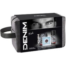 DENIM Black Gift Set After Shave 100ml Deo 150ml with Bag