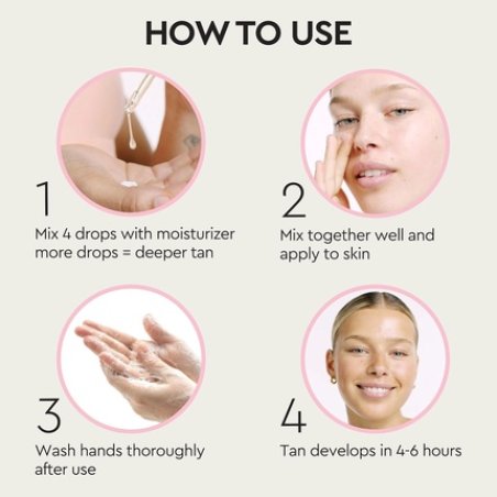 Tanologist Self Tan Drops Light 30ml - Add Self Tanning Drops to Skin Care