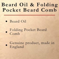 Captain Fawcett Beard Oil and Folding Pocket Beard Comb Gift Set